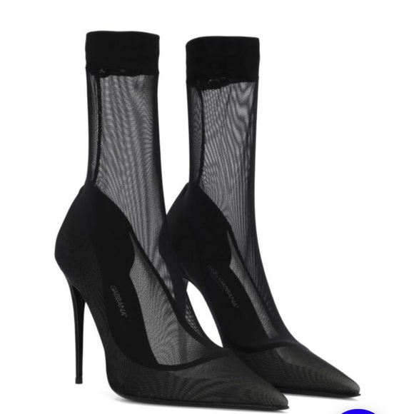 🔥Dolce&Gabbana🔥 stretch spandex and nylon sheer mesh ankle booties - Picture 2 of 8